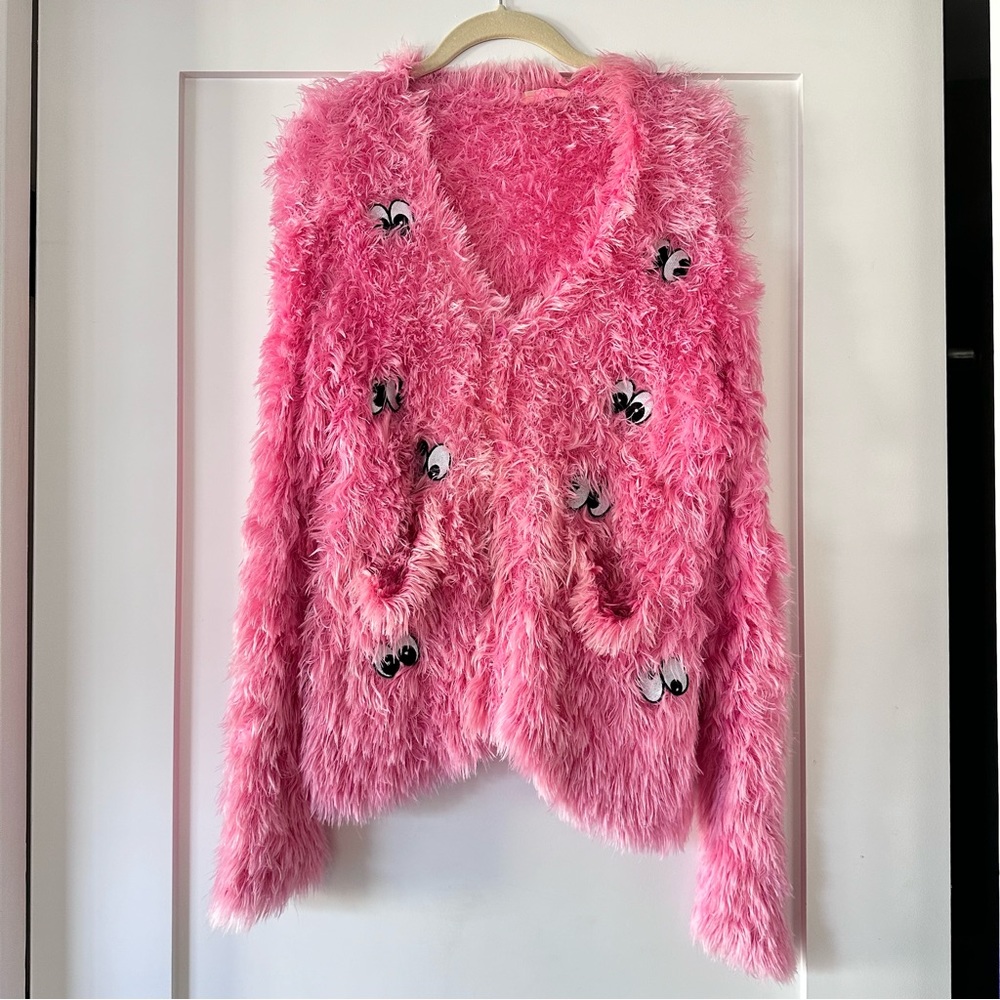 Candy Stripper Fuzzy Cardigan
